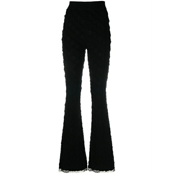 アンブッシュ レディース カジュアルパンツ ボトムス Monogram flared trousers Black｜asty