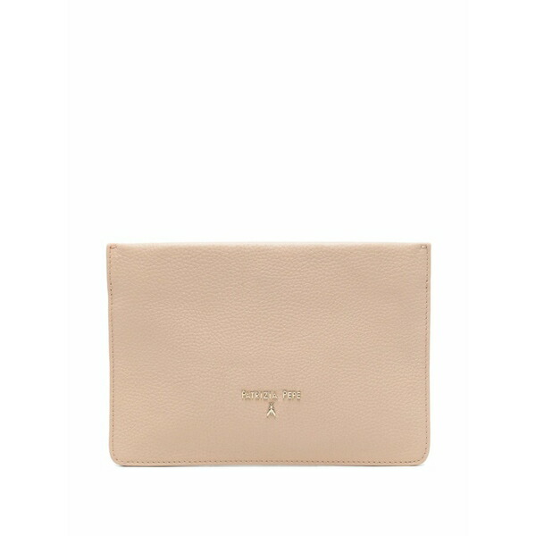 パトリツィア ペペ レディース クラッチペダル御徒面子 御徒面子 Logo-appliqu茫漏 clutch bag Neutrals