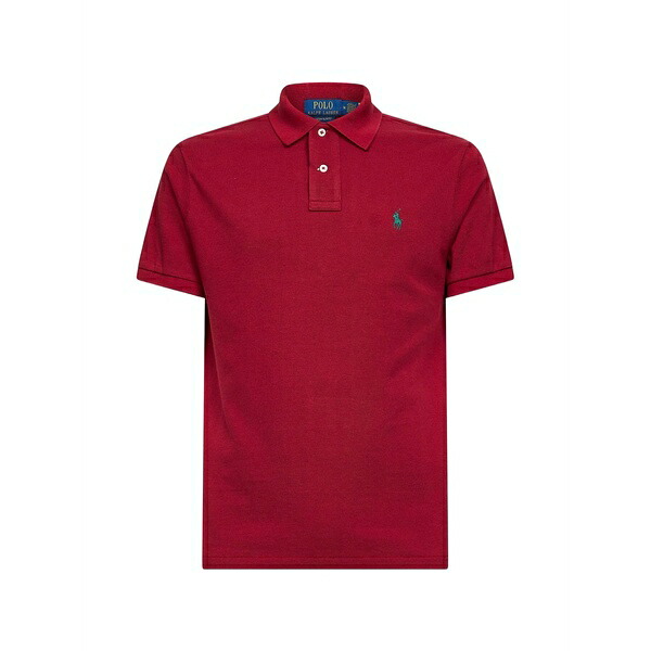 ラルフローレン メンズ ポロシャツ トップス Two-button embroidery polo shirt Red｜asty
