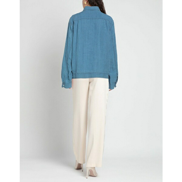 アスペジ レディース シャツ トップス Shirts Blue ユニセックスウェア | windowmaker.com