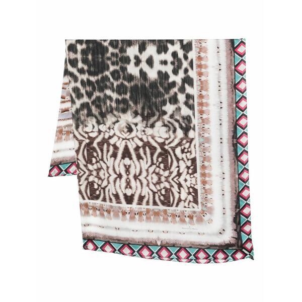 ピエール＝ルイ・マシア メンズ えり巻き・袈裟・えり巻き 付属物 Animal-print silk scarf Neutrals