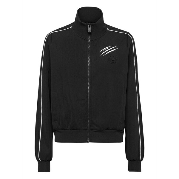 飾り気の無い運動競技 レディース 上衣＆上衣 アウター Zip-up track jacket Black