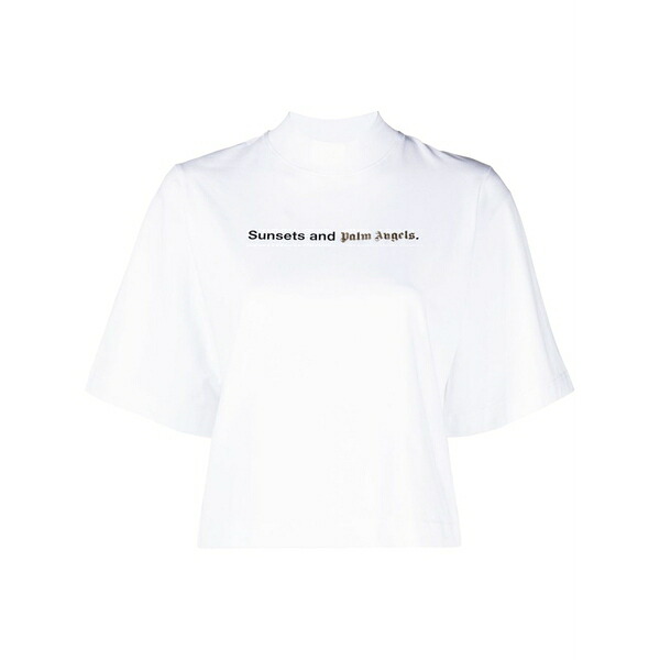 パーム・エンジェルス レディース プルオーバー トップス Sunsets-print jersey t-shirt White
