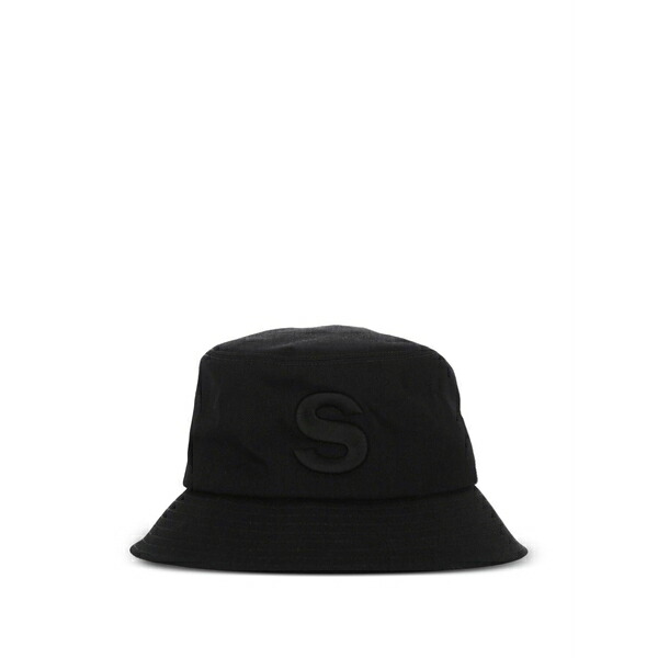 サカイ メンズ かぶり笠 添え物 Letter bucket hat Black