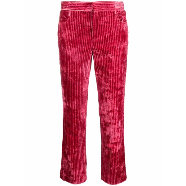 イザベル マラン レディース カジュアルパンツ ボトムス Mid-rise corduroy cropped trousers Pink｜asty
