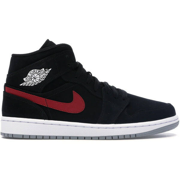 Jordan ジョーダン メンズ スニーカー  【Jordan 1 Mid Multi-Color Swoosh Black】  大きさ US_11.5(29.5糎) Black/Varsity Red-Varsity Royal-White-Cement Grey