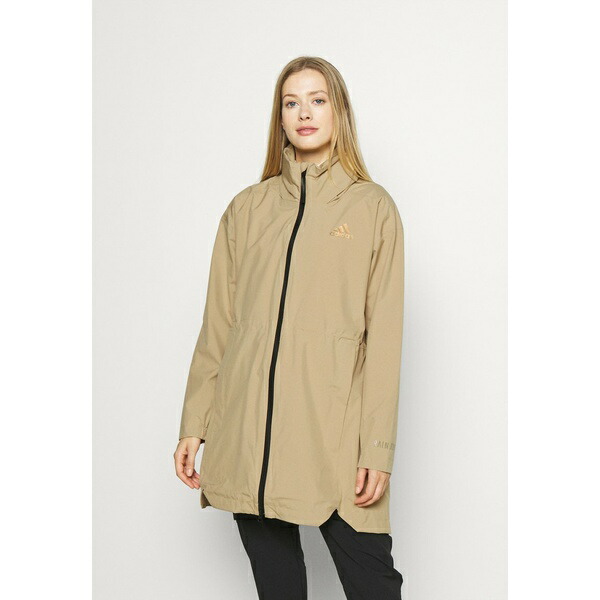 コート ジャケット アディダス レディース コート アウター Traveer Rain Rdy Hardshell Jacket Beige Asty