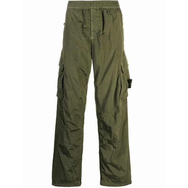 ストーンアイランド メンズ カジュアルパンツ ボトムス Compass-patch cargo trousers Green|asty