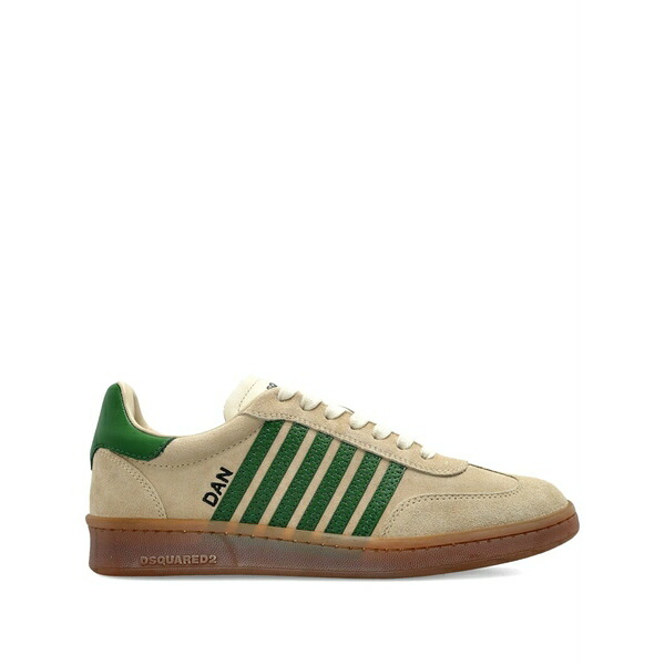 ディースクエアード レディース スニーカー シューズ Boxer striped suede sneakers Neutrals｜asty