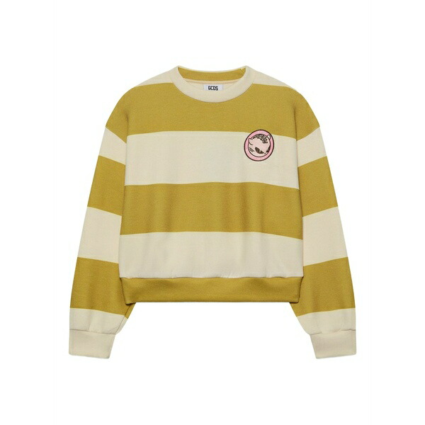 ジーシーディーエス レディース ニット&セーター アウター Striped-pattern sweater Yellow|asty