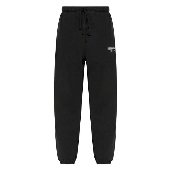 エフオージーエッセンシャルズ メンズ カジュアルパンツ ボトムス Drawstring logo-detail track pants Black|asty