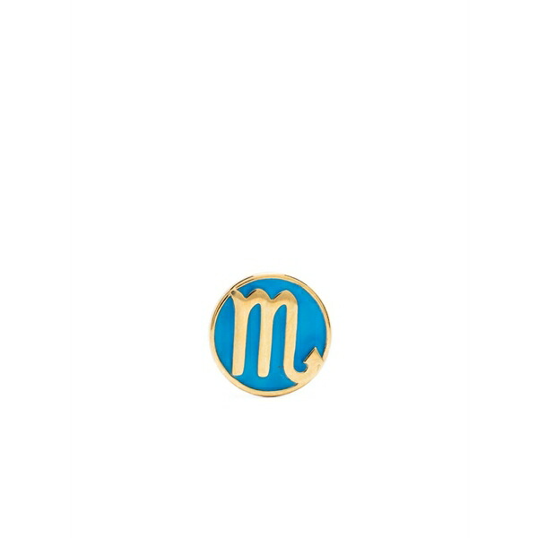 聖処女マリア 黒いこと メンズ ピアス・イヤリング 付属品 Scorpio coin charm Blue