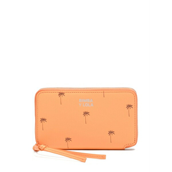 ビンバ イ ローラ レディース 紙入れ 付属品 Palms zip leather wallet Orange