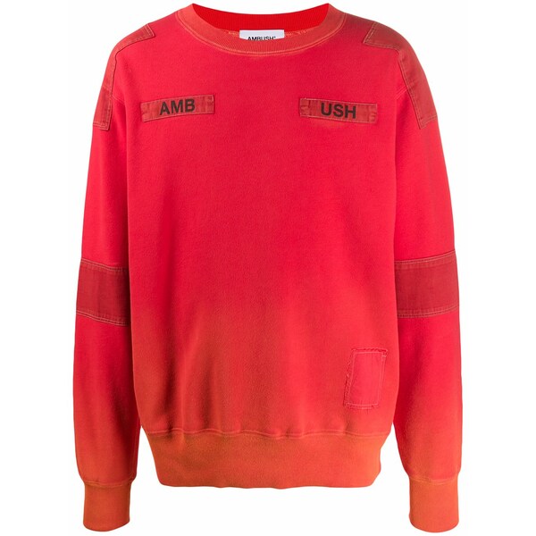 アンブッシュ メンズ パーカー・スウェットシャツ アウター Stitched logo sweatshirt Orange トップス-メンズファッション-パーカー