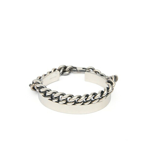 マルタンマルジェラ メンズ ブレスレット・バングル・アンクレット 添え物 Curb-chain cuff bracelet Silver
