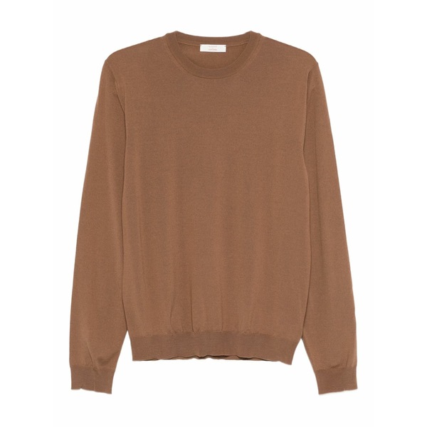 スローウエア メンズ ニット\u0026セーター アウター X histores crewneck sweater Brown