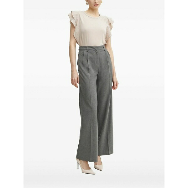リュージョー レディース シャツ トップス Ruffle-sleeve top Neutrals｜asty
