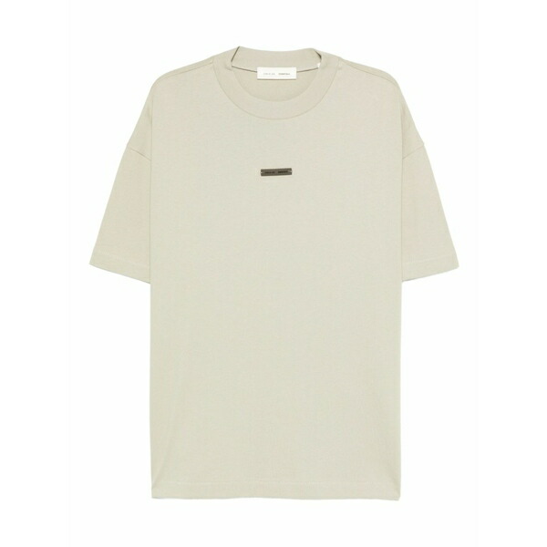 エフオージーエッセンシャルズ メンズ Tシャツ トップス Logo-plaque t-shirt Neutrals|asty