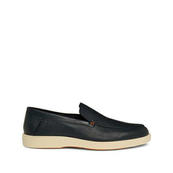 サントーニ メンズ スリッポン・ローファー シューズ Leather loafers Blue｜asty