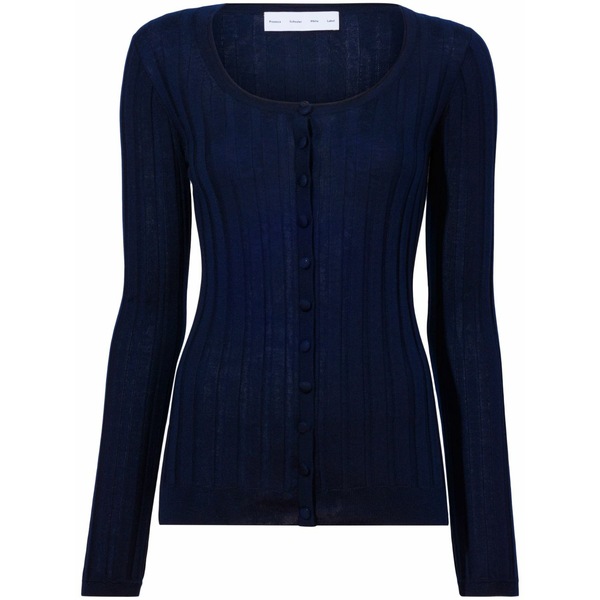プロエンザ スクーラー ホワイト レーベル レディース カーディガン アウター Hattie cardigan Blue｜asty