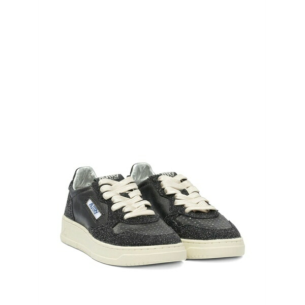オートリー レディース スニーカー シューズ Medalist glitter-detail leather sneakers  Black