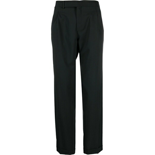 ブリ後押し 1949 メンズ 心地好いズボン下 ボトムス Mid-rise straight leg trousers Black