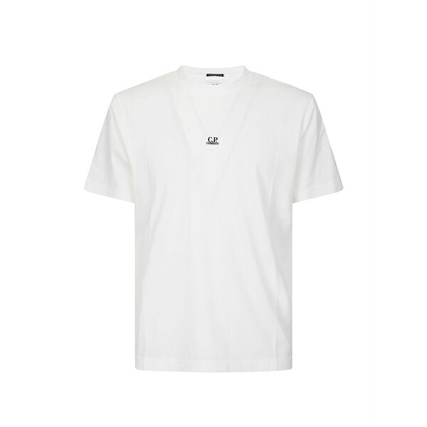 シーピーカンパニー メンズ プルオーバー トップス Logo-detail t-shirt White