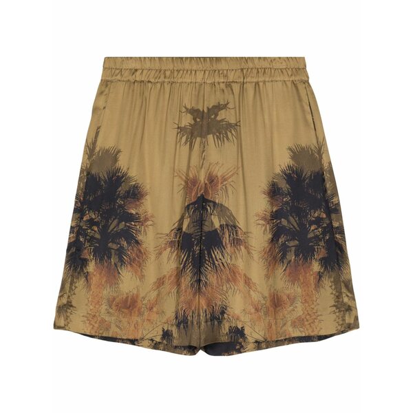 ラネウス メンズ カジュアルパンツ ボトムス Laneus palm tree-print bermuda shorts Brown|asty