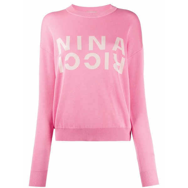 ニナリッチ レディース 編み物\u0026スウェーター アウター Knitted logo jumper Pink