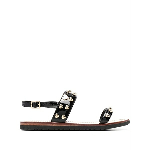 ラブ モスキーノ レディース サンダル シューズ Heart-stud flat sandals Black