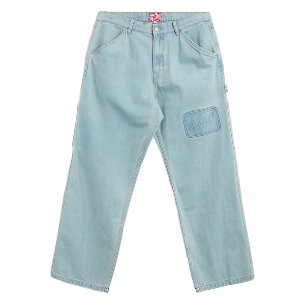 プレジャーズ メンズ デニムパンツ ボトムス Patch-detailed jeans Blue|asty