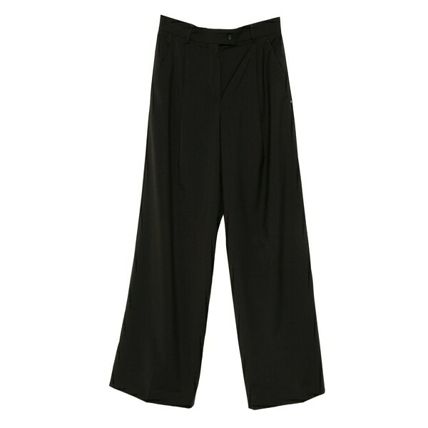 スポーツマックス レディース カジュアルパンツ ボトムス Pleated tailored trousers Black|asty