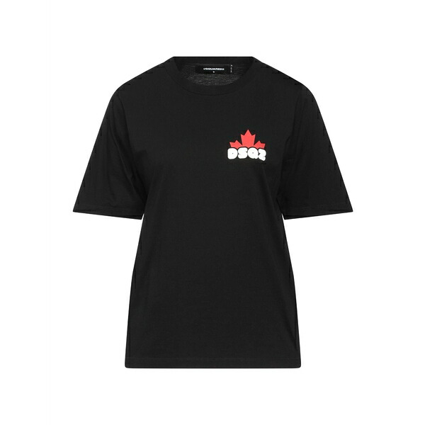【送料無料】 ディースクエアード レディース Tシャツ トップス T-shirts Black