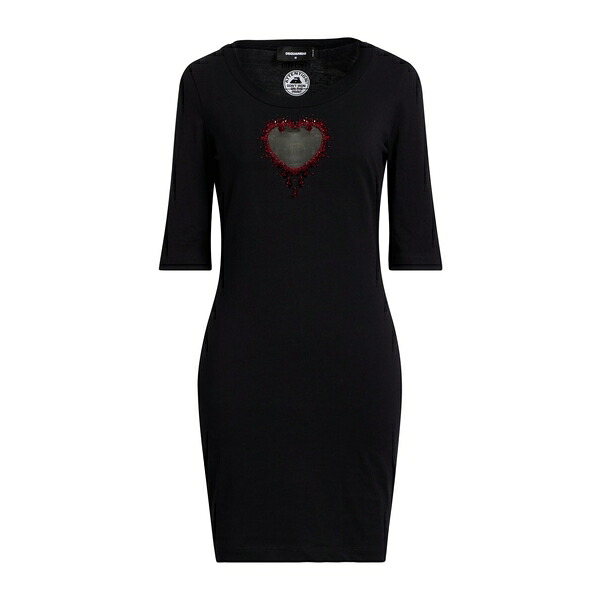 【送料無料】 ディースクエアード レディース ワンピース トップス Mini dresses Black