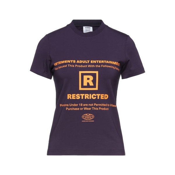 【送料無料】 ヴェトモン レディース Tシャツ トップス T-shirts Purple