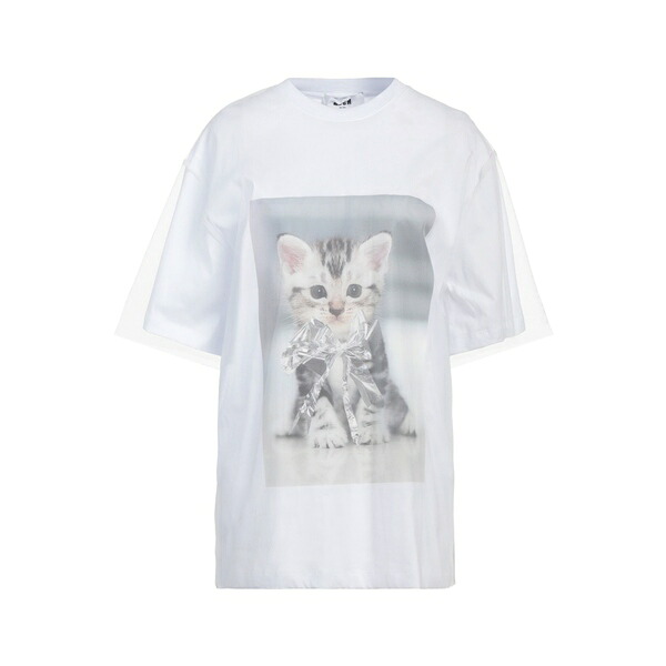 【送料無料】 エムエスジイエム レディース Tシャツ トップス T-shirts White