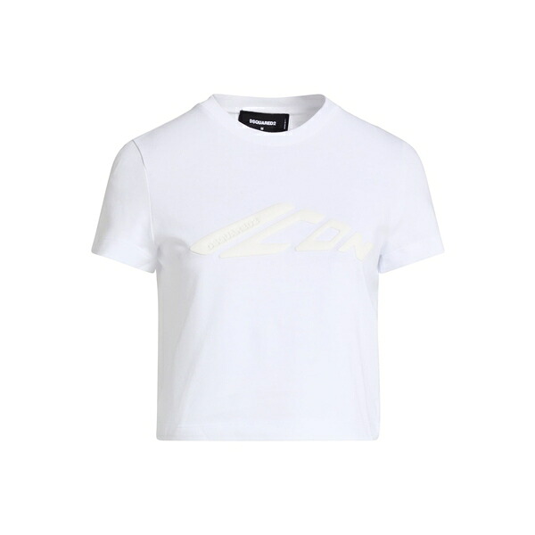【送料無料】 ディースクエアード レディース Tシャツ トップス T-shirts White