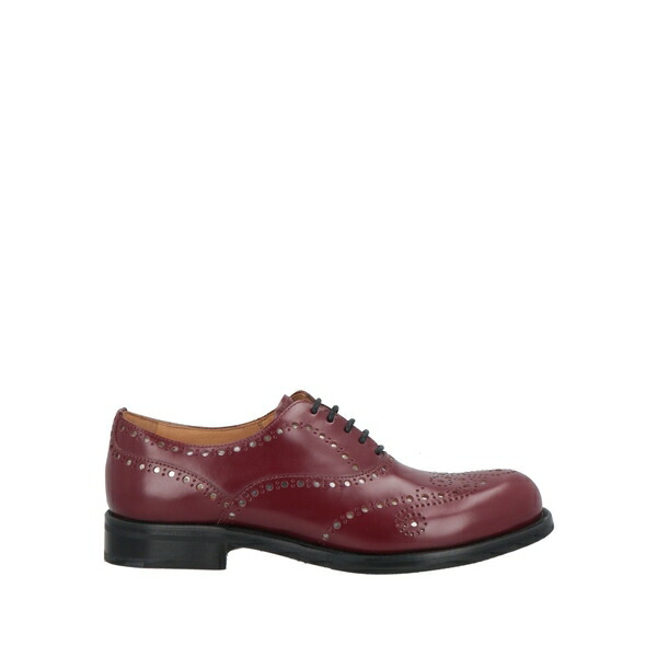 【貨物輸送無料】 教会堂 レディース オックスフォード シューズ Lace-up shoes Red