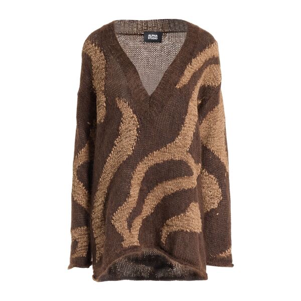 【送料無料】 アルファス テューディオ レディース ニット&セーター アウター Sweaters Brown