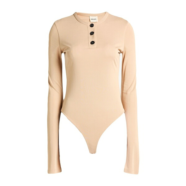 【送料無料】 カイト レディース Tシャツ トップス Bodysuits Beige|asty
