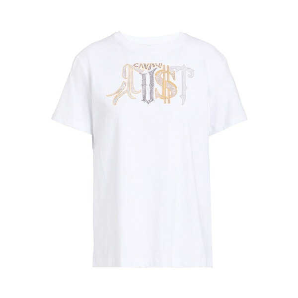 【送料無料】 ロベルトカヴァリ レディース Tシャツ トップス T-shirts White|asty