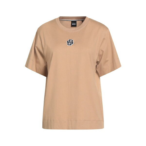 【送料無料】 ボス レディース Tシャツ トップス T-shirts Beige