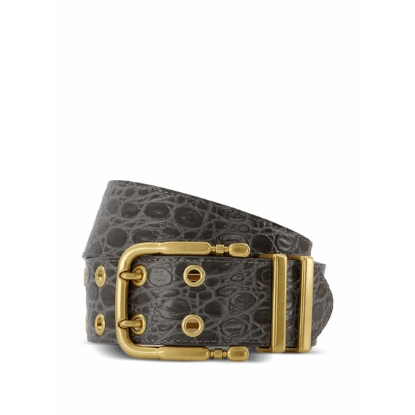 バイファー レディース ベルト アクセサリー Duo croc-embossed buckle belt Grey|asty