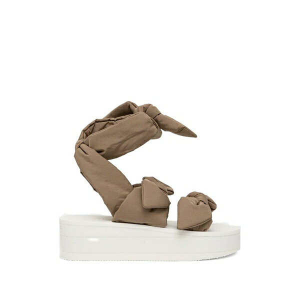 レッドヴァレンティノ レディース サンダル シューズ Bow-wrap platform sandals Neutrals|asty