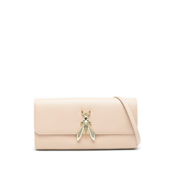 パトリツィア ペペ レディース クラッチペダル御徒面子 御徒面子 Essential fly leather clutch bag Neutrals