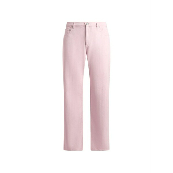 エトロ メンズ デニムパンツ ボトムス Cotton straight-leg jeans Pink｜asty