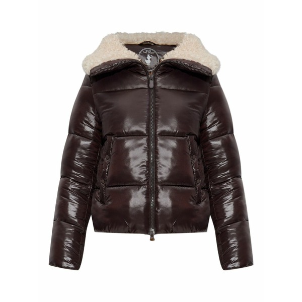 セーブザダック レディース 上衣＆上衣 アウター Quilted padded jacket Brown レディースファッション-コート・ジャケット