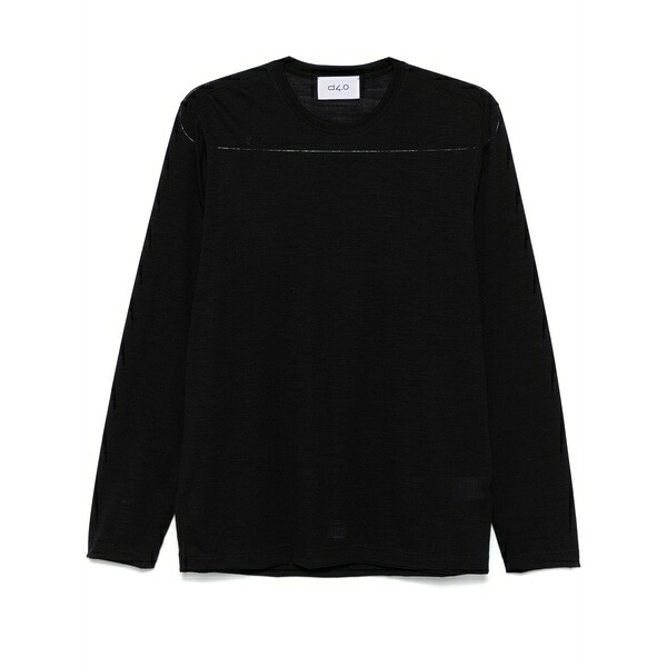 ディーフォーポイントゼロ メンズ プルオーバー トップス Slub-texture t-shirt Blue