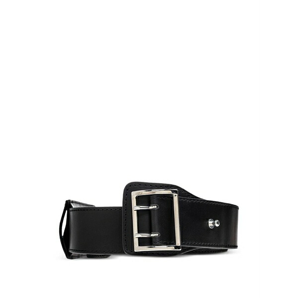 ヴェトモン メンズ 三尺帯 付属物 Leather studded belt Black