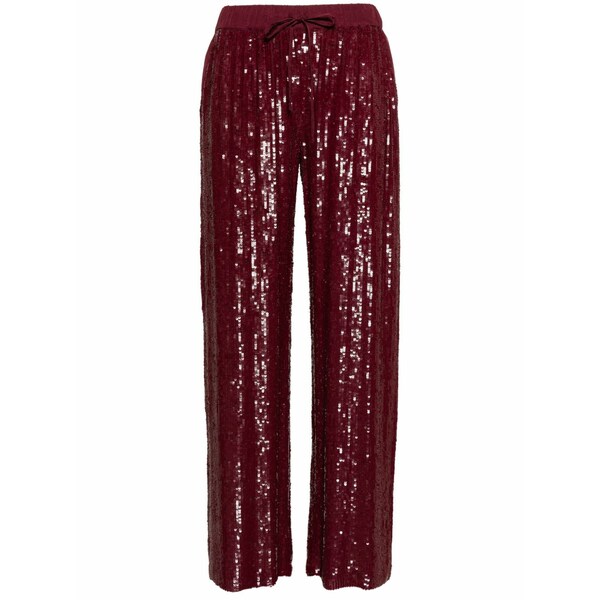 パロッシュ レディース カジュアルパンツ ボトムス Glare sequinned trousers Red|asty